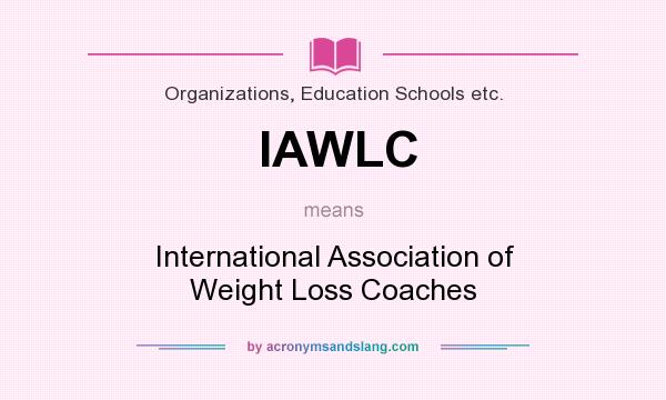 What does IAWLC mean? It stands for International Association of Weight Loss Coaches