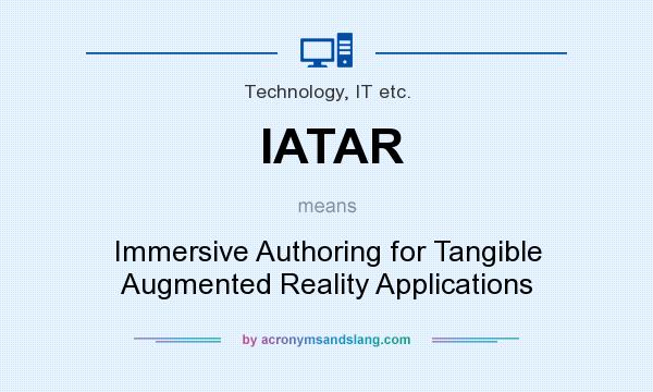 What does IATAR mean? It stands for Immersive Authoring for Tangible Augmented Reality Applications