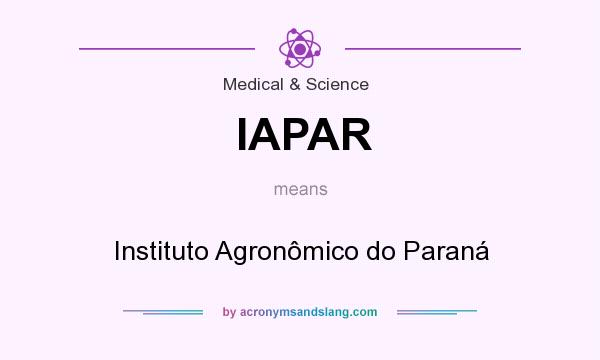 What does IAPAR mean? It stands for Instituto Agronômico do Paraná