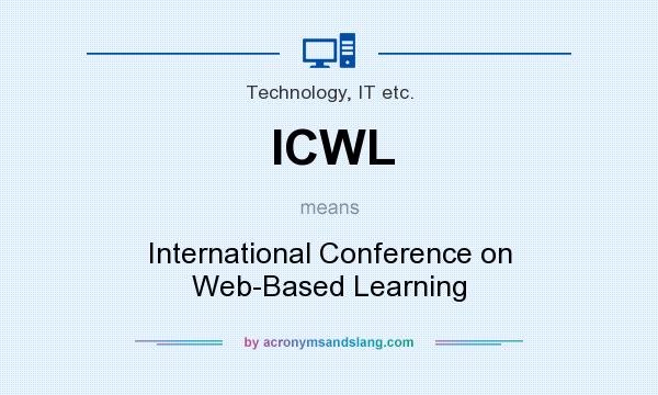 What does ICWL mean? It stands for International Conference on Web-Based Learning
