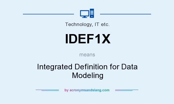 What does IDEF1X mean? It stands for Integrated Definition for Data Modeling