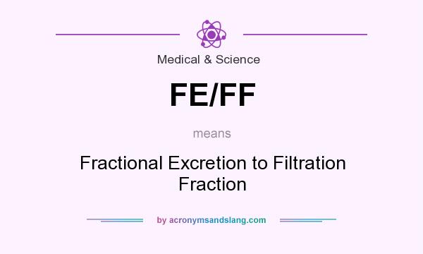 What does FE/FF mean? It stands for Fractional Excretion to Filtration Fraction