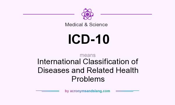 What does ICD-10 mean? It stands for International Classification of Diseases and Related Health Problems