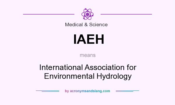What does IAEH mean? It stands for International Association for Environmental Hydrology