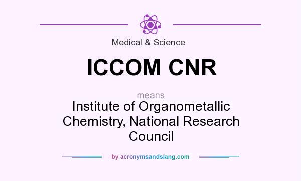 What does ICCOM CNR mean? It stands for Institute of Organometallic Chemistry, National Research Council