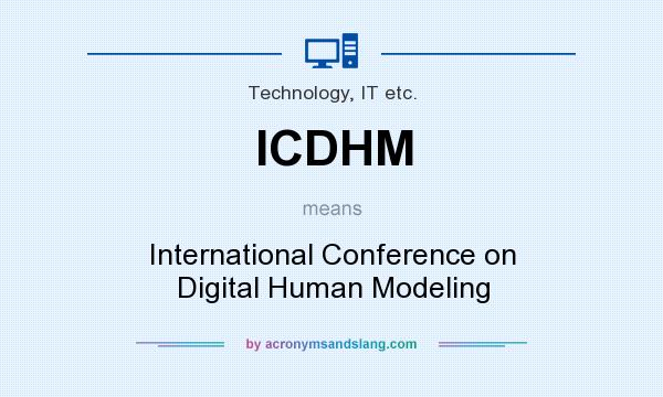 What does ICDHM mean? It stands for International Conference on Digital Human Modeling