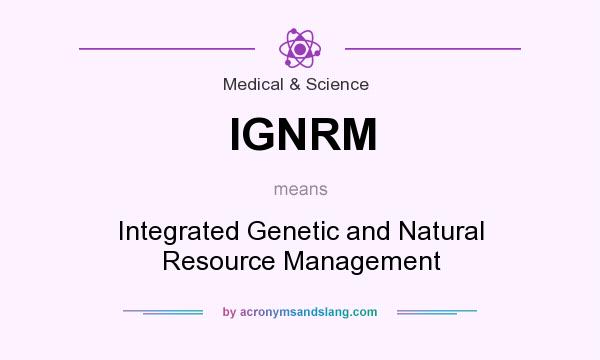 What does IGNRM mean? It stands for Integrated Genetic and Natural Resource Management
