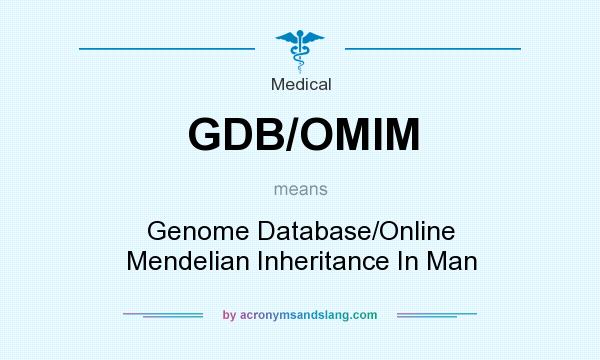 What does GDB/OMIM mean? It stands for Genome Database/Online Mendelian Inheritance In Man