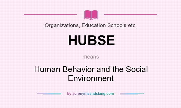 What does HUBSE mean? It stands for Human Behavior and the Social Environment
