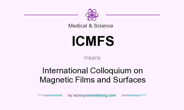 What does ICMFS mean? It stands for International Colloquium on Magnetic Films and Surfaces