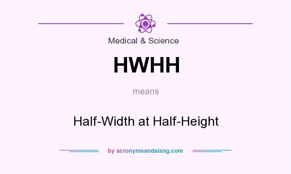 What does HWHH mean? It stands for Half-Width at Half-Height
