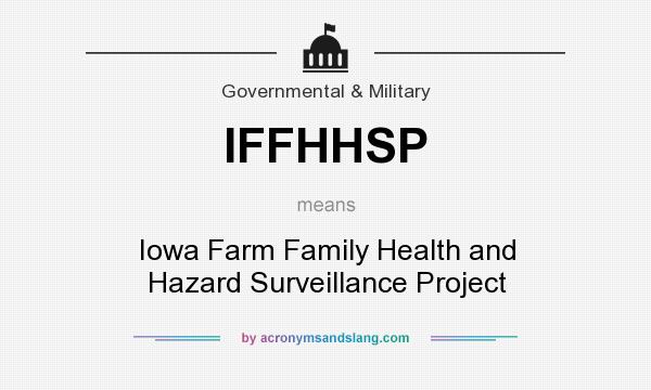 What does IFFHHSP mean? It stands for Iowa Farm Family Health and Hazard Surveillance Project