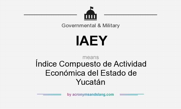 What does IAEY mean? It stands for Índice Compuesto de Actividad Económica del Estado de Yucatán