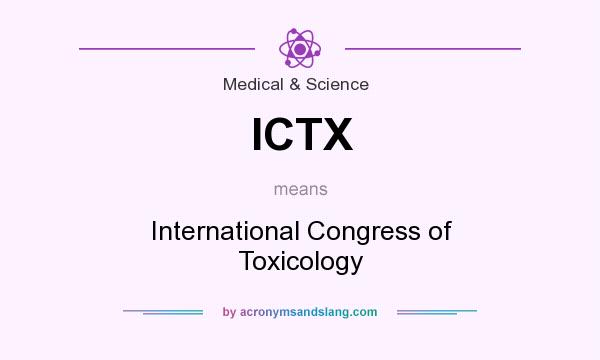 What does ICTX mean? It stands for International Congress of Toxicology