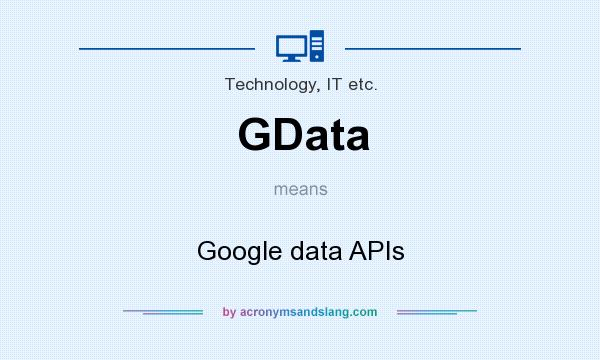 What does GData mean? It stands for Google data APIs