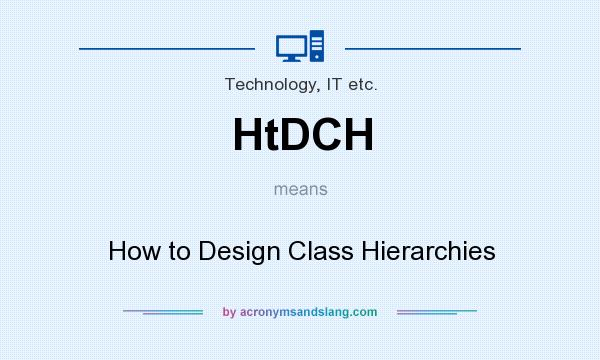 What does HtDCH mean? It stands for How to Design Class Hierarchies
