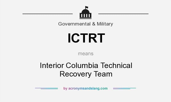 What does ICTRT mean? It stands for Interior Columbia Technical Recovery Team