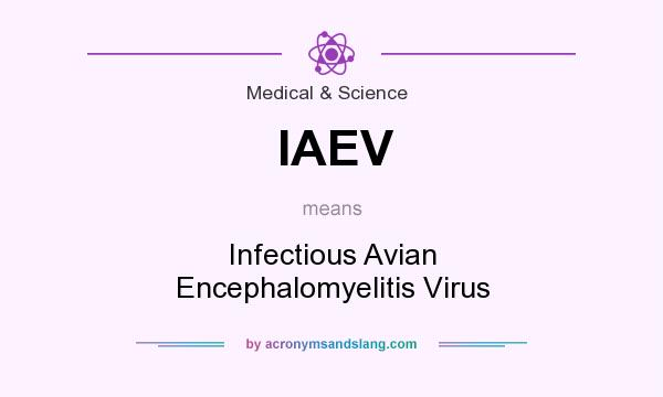 What does IAEV mean? It stands for Infectious Avian Encephalomyelitis Virus