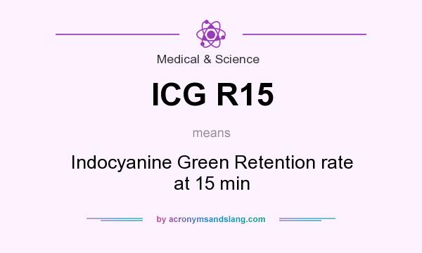 What does ICG R15 mean? It stands for Indocyanine Green Retention rate at 15 min