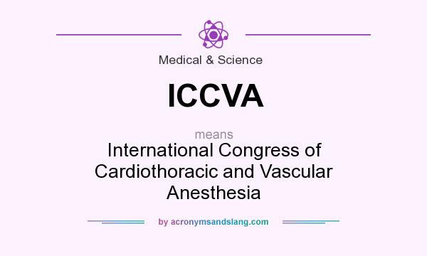 What does ICCVA mean? It stands for International Congress of Cardiothoracic and Vascular Anesthesia