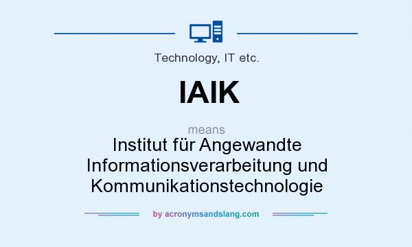What does IAIK mean? It stands for Institut für Angewandte Informationsverarbeitung und Kommunikationstechnologie