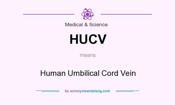 What does HUCV mean? It stands for Human Umbilical Cord Vein