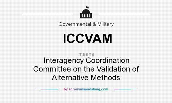 What does ICCVAM mean? It stands for Interagency Coordination Committee on the Validation of Alternative Methods