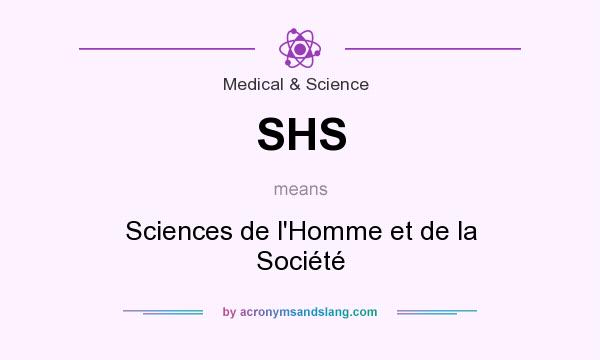 What does SHS mean? It stands for Sciences de l`Homme et de la Société