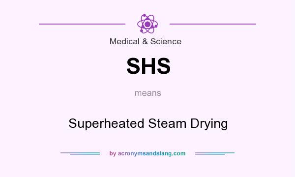 What does SHS mean? It stands for Superheated Steam Drying