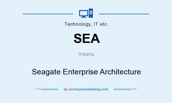 What does SEA mean? It stands for Seagate Enterprise Architecture