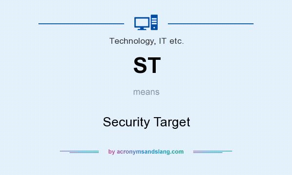 What does ST mean? It stands for Security Target