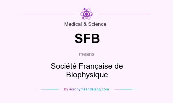 What does SFB mean? It stands for Société Française de Biophysique