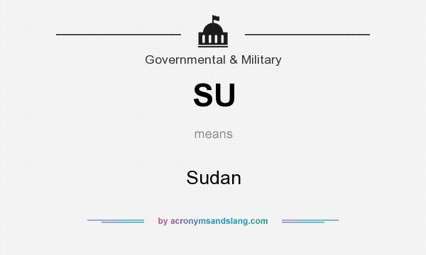 What does SU mean? It stands for Sudan