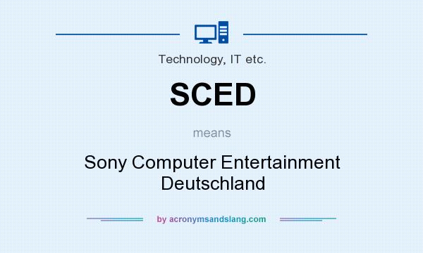 What does SCED mean? It stands for Sony Computer Entertainment Deutschland
