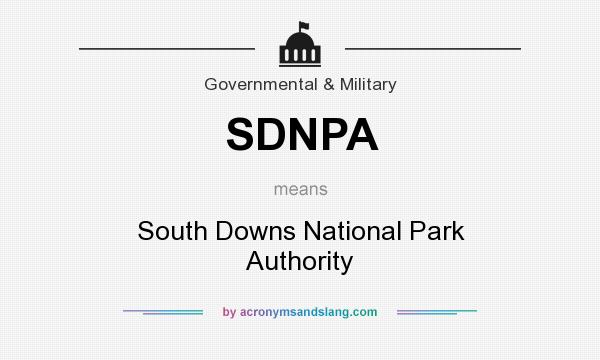 What does SDNPA mean? It stands for South Downs National Park Authority