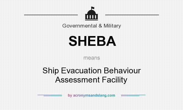 What does SHEBA mean? It stands for Ship Evacuation Behaviour Assessment Facility