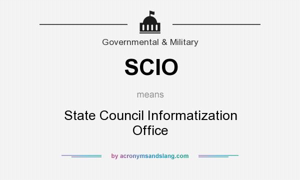 What does SCIO mean? It stands for State Council Informatization Office
