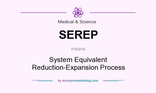 What does SEREP mean? It stands for System Equivalent Reduction-Expansion Process
