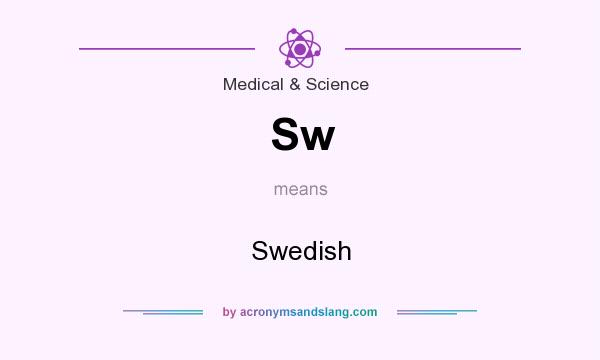 What does Sw mean? It stands for Swedish