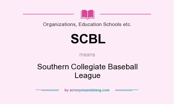 What does SCBL mean? It stands for Southern Collegiate Baseball League
