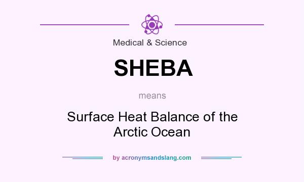 What does SHEBA mean? It stands for Surface Heat Balance of the Arctic Ocean