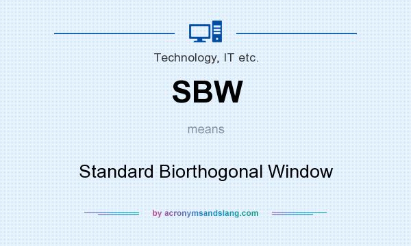 What does SBW mean? It stands for Standard Biorthogonal Window