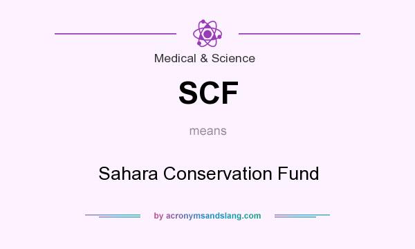 What does SCF mean? It stands for Sahara Conservation Fund