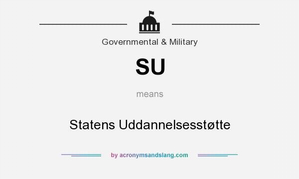 What does SU mean? It stands for Statens Uddannelsesstøtte