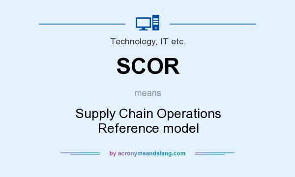 What does SCOR mean? It stands for Supply Chain Operations Reference model