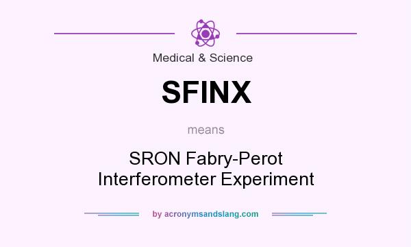 What does SFINX mean? It stands for SRON Fabry-Perot Interferometer Experiment