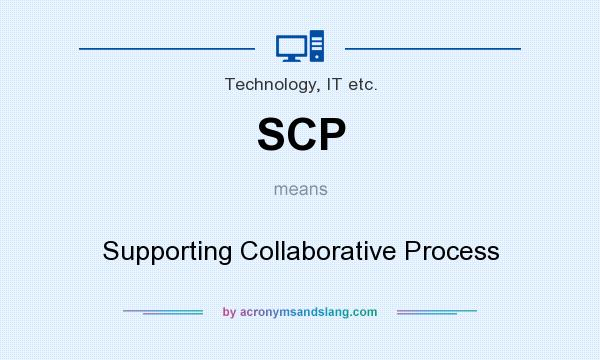 What does SCP mean? It stands for Supporting Collaborative Process