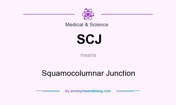 What does SCJ mean? It stands for Squamocolumnar Junction