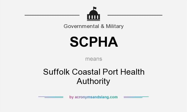 What does SCPHA mean? It stands for Suffolk Coastal Port Health Authority