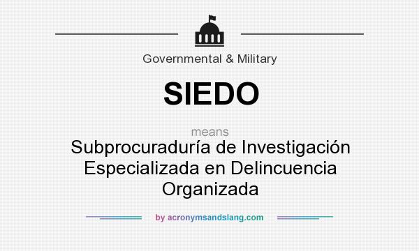 What does SIEDO mean? It stands for Subprocuraduría de Investigación Especializada en Delincuencia Organizada